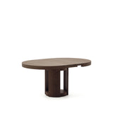 Artis ausziehbarer runder Tisch aus Massivholz und Eichenfurnier mit Walnuss-Finish, FSC 100%, 120 (170) x 80 cm von Kave Home – Bild 5