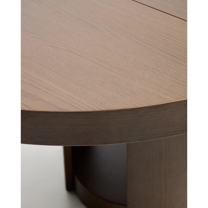 Artis ausziehbarer runder Tisch aus Massivholz und Eichenfurnier mit Walnuss-Finish, FSC 100%, 120 (170) x 80 cm von Kave Home – Bild 8