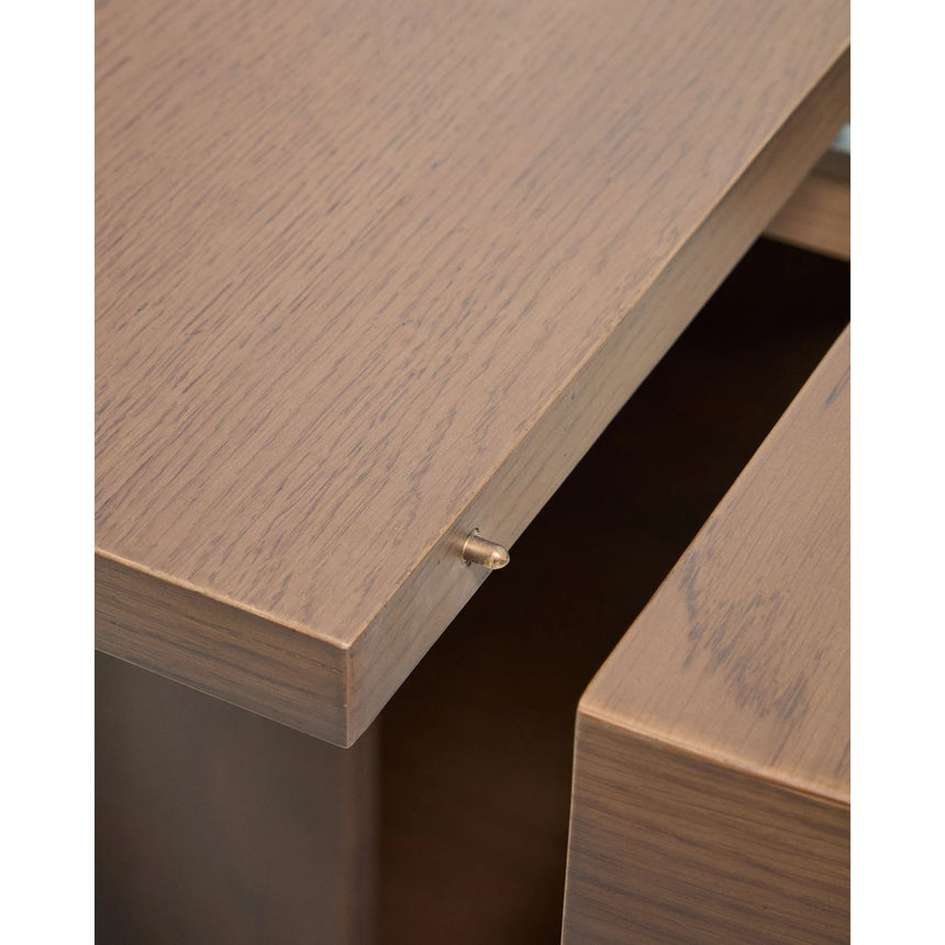 Artis ausziehbarer runder Tisch aus Massivholz und Eichenfurnier mit Walnuss-Finish, FSC 100%, 150 (200) x 80 cm von Kave Home – Bild 11