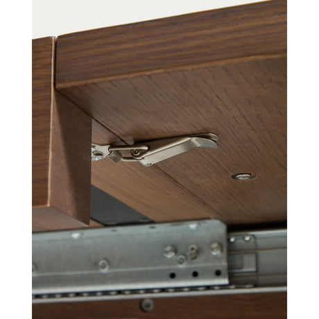 Artis ausziehbarer runder Tisch aus Massivholz und Eichenfurnier mit Walnuss-Finish, FSC 100%, 150 (200) x 80 cm von Kave Home – Bild 13