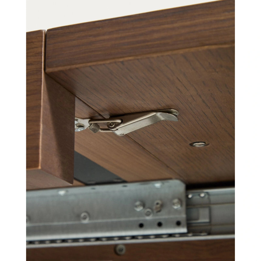 Artis ausziehbarer runder Tisch aus Massivholz und Eichenfurnier mit Walnuss-Finish, FSC 100%, 150 (200) x 80 cm von Kave Home – Bild 13