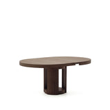 Artis ausziehbarer runder Tisch aus Massivholz und Eichenfurnier mit Walnuss-Finish, FSC 100%, 150 (200) x 80 cm von Kave Home – Bild 6