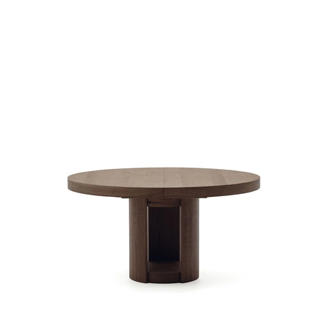 Artis ausziehbarer runder Tisch aus Massivholz und Eichenfurnier mit Walnuss-Finish, FSC 100%, 150 (200) x 80 cm von Kave Home – Bild 7