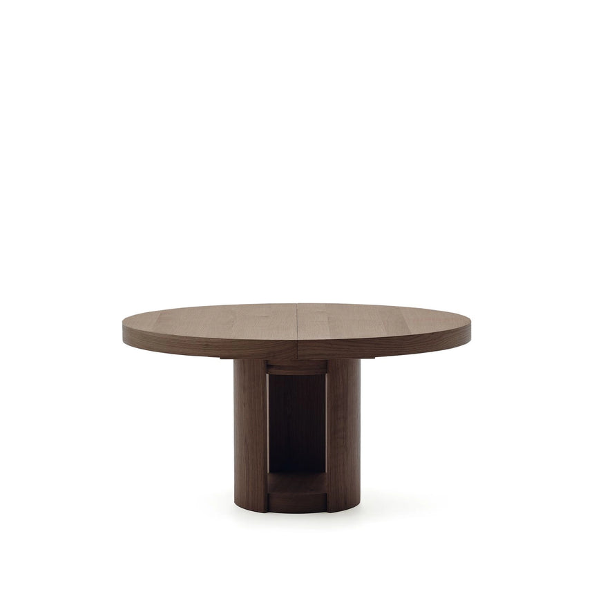 Artis ausziehbarer runder Tisch aus Massivholz und Eichenfurnier mit Walnuss-Finish, FSC 100%, 150 (200) x 80 cm von Kave Home – Bild 7