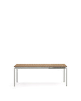 Ausziehbarer Outdoor-Tisch Canyelles aus Polyholz und Aluminium, hellgrau 140 (200) x 90 cm von Kave Home – Produktbild 5