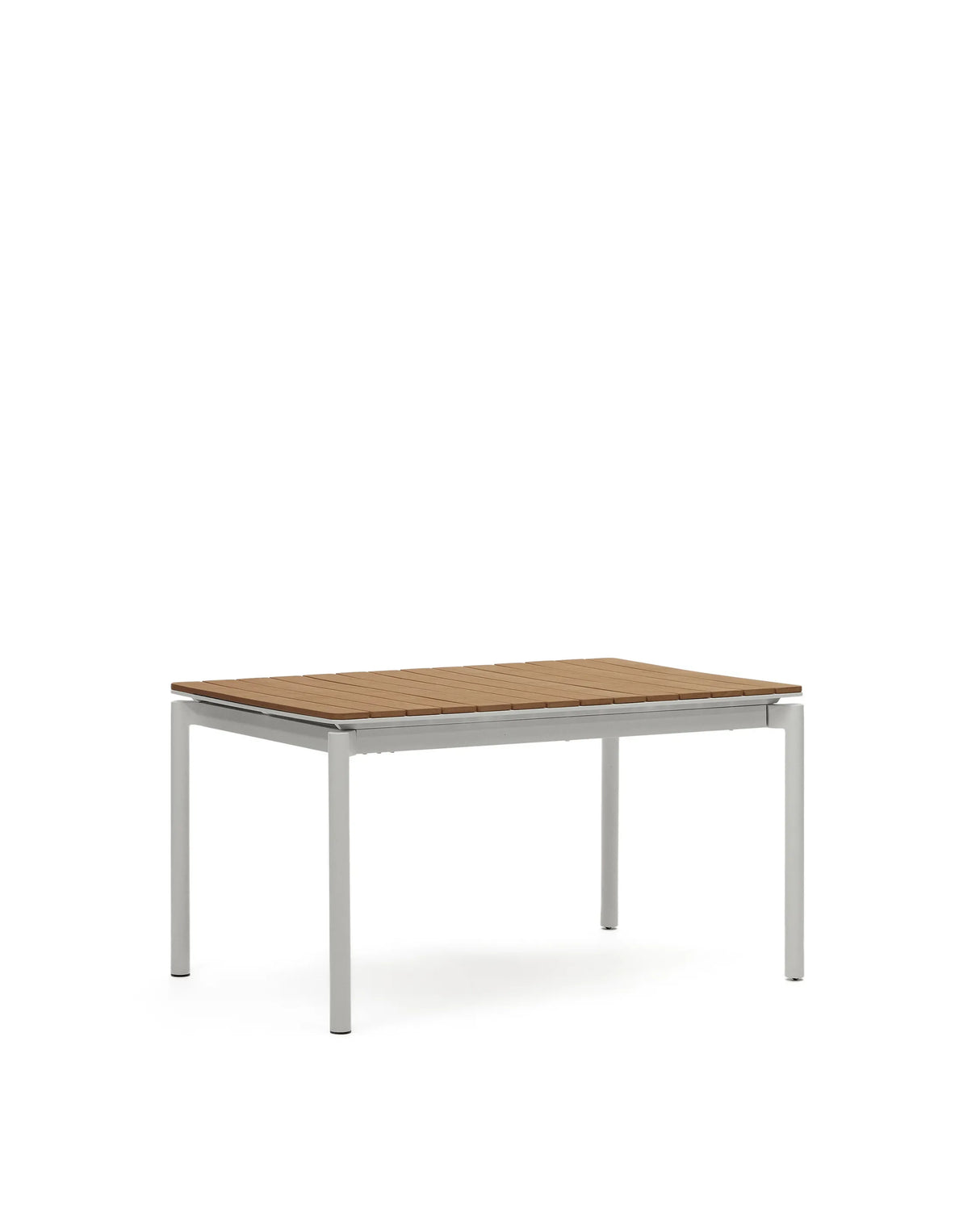 Ausziehbarer Outdoor-Tisch Canyelles aus Polyholz und Aluminium, hellgrau 140 (200) x 90 cm von Kave Home – Produktbild 6