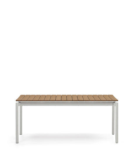 Ausziehbarer Outdoor-Tisch Canyelles aus Polyholz und Aluminium, hellgrau 180 (240) x 100 cm von Kave Home – Produktbild 1