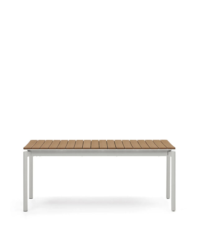 Ausziehbarer Outdoor-Tisch Canyelles aus Polyholz und Aluminium, hellgrau 180 (240) x 100 cm von Kave Home – Produktbild 1