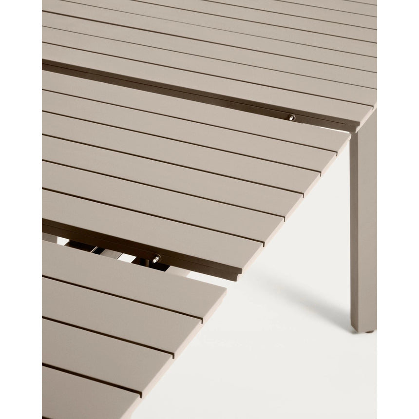 Ausziehbarer Outdoor-Tisch Izola aus Aluminium mit beigem Finish 185 (235) x 100 cm von Kave Home – Bild 6