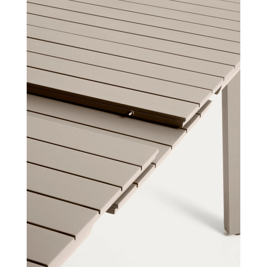Ausziehbarer Outdoor-Tisch Izola aus Aluminium mit beigem Finish 185 (235) x 100 cm von Kave Home – Bild 7