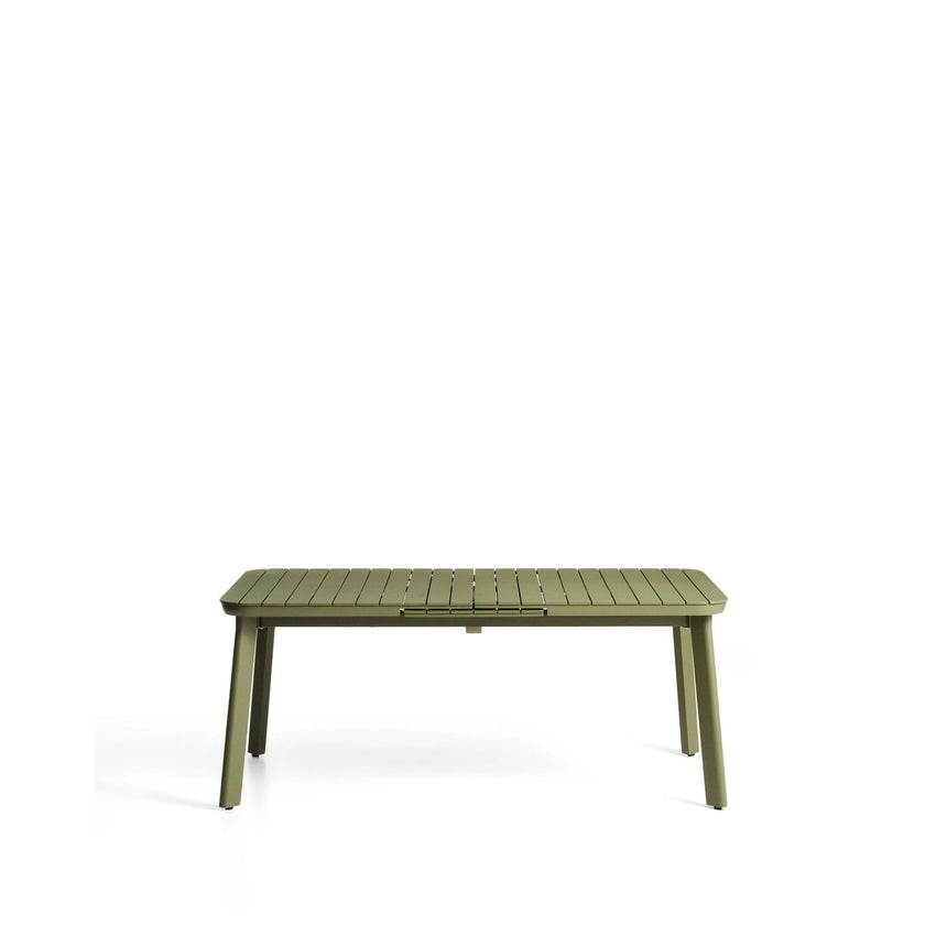 Ausziehbarer Outdoor-Tisch Izola aus Aluminium mit grünem Finish 185 (235) x 100 cm von Kave Home – Bild 1