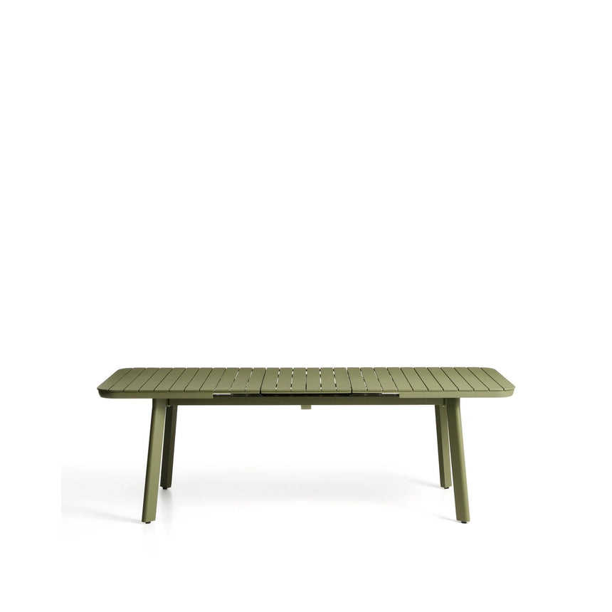 Ausziehbarer Outdoor-Tisch Izola aus Aluminium mit grünem Finish 185 (235) x 100 cm von Kave Home – Bild 2