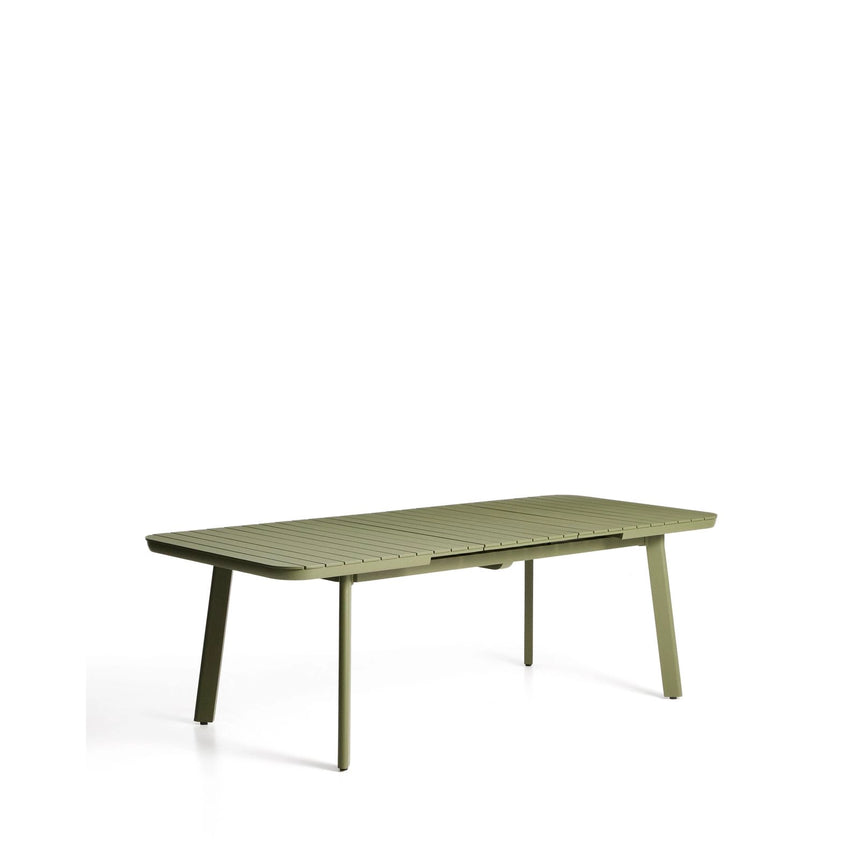 Ausziehbarer Outdoor-Tisch Izola aus Aluminium mit grünem Finish 185 (235) x 100 cm von Kave Home – Bild 4