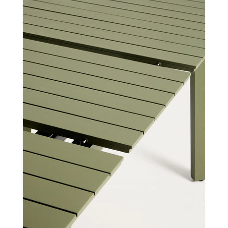 Ausziehbarer Outdoor-Tisch Izola aus Aluminium mit grünem Finish 185 (235) x 100 cm von Kave Home – Bild 6