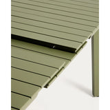 Ausziehbarer Outdoor-Tisch Izola aus Aluminium mit grünem Finish 185 (235) x 100 cm von Kave Home – Bild 7