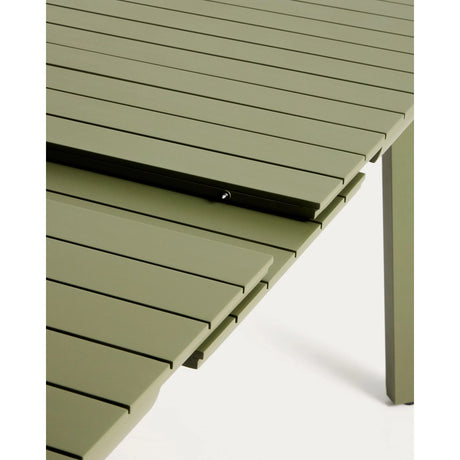 Ausziehbarer Outdoor-Tisch Izola aus Aluminium mit grünem Finish 185 (235) x 100 cm von Kave Home – Bild 7