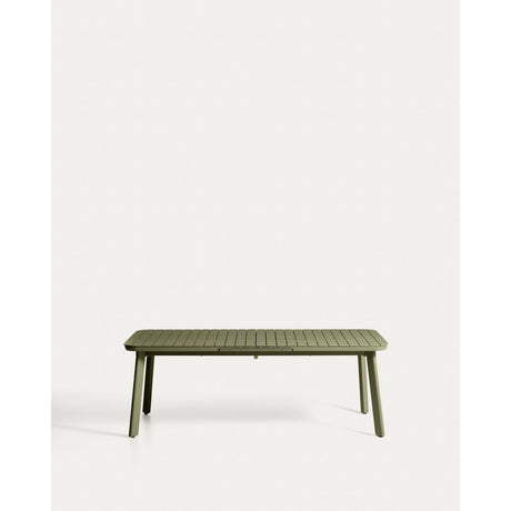 Ausziehbarer Outdoor-Tisch Izola aus Aluminium mit grünem Finish 220 (280) x 100 cm von Kave Home – Bild 1