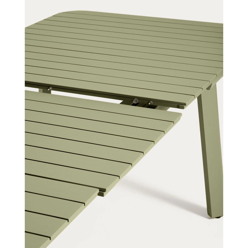 Ausziehbarer Outdoor-Tisch Izola aus Aluminium mit grünem Finish 220 (280) x 100 cm von Kave Home – Bild 10