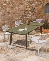 Ausziehbarer Outdoor-Tisch Izola aus Aluminium mit grünem Finish 220 (280) x 100 cm von Kave Home – Bild 3