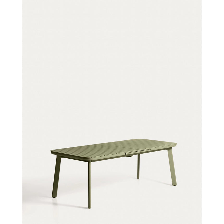 Ausziehbarer Outdoor-Tisch Izola aus Aluminium mit grünem Finish 220 (280) x 100 cm von Kave Home – Bild 7