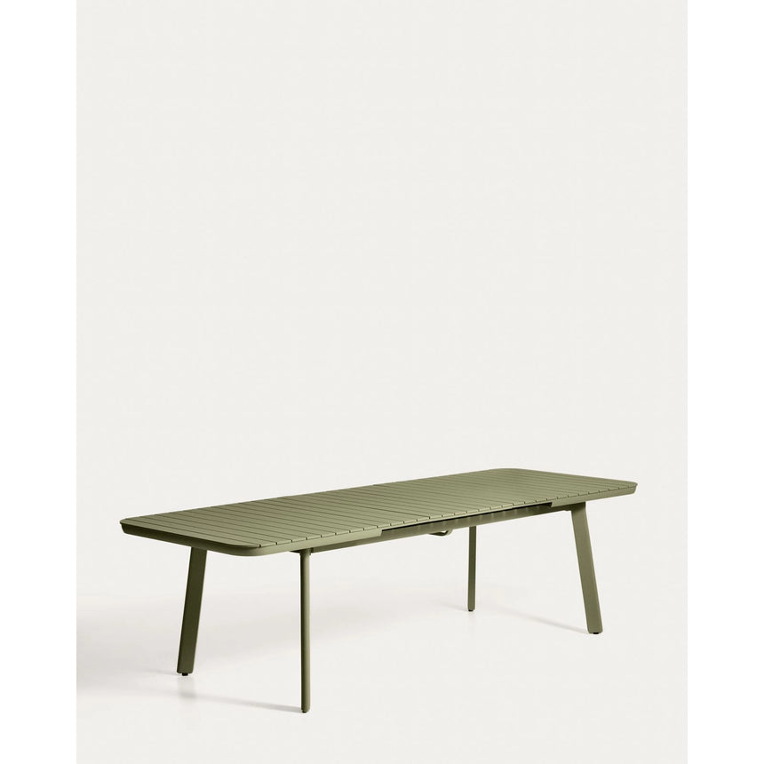 Ausziehbarer Outdoor-Tisch Izola aus Aluminium mit grünem Finish 220 (280) x 100 cm von Kave Home – Bild 8