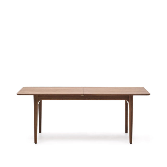Ausziehbarer Tisch Elan Furnier und massives Nussbaumholz 200 (260) x 100 cm FSC Mix Credit von Kave Home – Produktbild 1