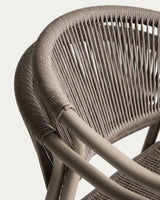 Ausziehtisch Brela aus Aluminium und 6 Stapelstühle Livadia aus Aluminium und Kunststoffseil, 205 (287) x 100 cm von Kave Home – Bild 2