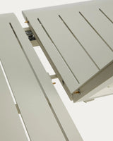 Ausziehtisch Brela aus Aluminium und 6 Stapelstühle Livadia aus Aluminium und ecrufarbenem Kunststoffseil, 205 (287) x 100 cm von Kave Home – Bild 6