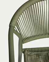 Ausziehtisch Brela aus Aluminium und 6 Stapelstühle Livadia aus Aluminium und grünem Kunststoffseil, 205 (287) x 100 cm von Kave Home – Bild 3