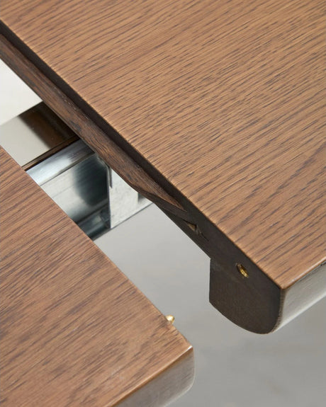 Ausziehtisch Jondal aus massivem Eichenholz und Eichenfurnier mit Nussbaumfinish, FSC 100 %, 200 (286) x 100 cm von Kave Home – Bild 9