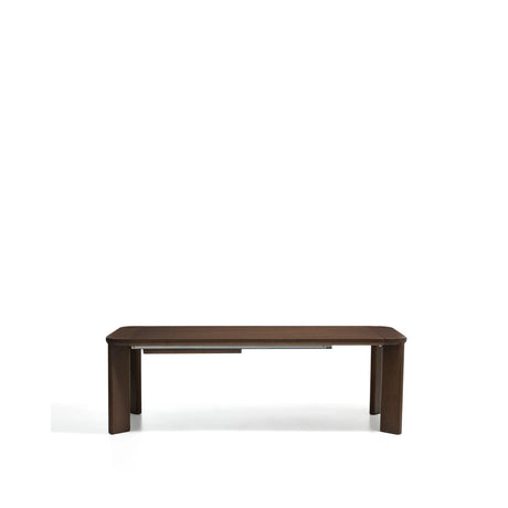 Ausziehtisch Jondal aus massivem Eichenholz und Eichenfurnier mit Nussbaumfinish, FSC 100 %, 240 (320) x 100 cm von Kave Home – Bild 1