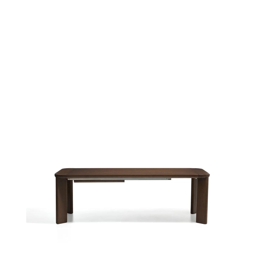Ausziehtisch Jondal aus massivem Eichenholz und Eichenfurnier mit Nussbaumfinish, FSC 100 %, 240 (320) x 100 cm von Kave Home – Bild 1