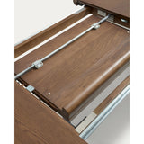 Ausziehtisch Jondal aus massivem Eichenholz und Eichenfurnier mit Nussbaumfinish, FSC 100 %, 240 (320) x 100 cm von Kave Home – Bild 10