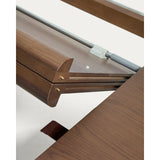 Ausziehtisch Jondal aus massivem Eichenholz und Eichenfurnier mit Nussbaumfinish, FSC 100 %, 240 (320) x 100 cm von Kave Home – Bild 9