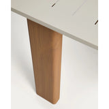 Ausziehtisch Livorno aus écrufarbenem Aluminium mit Beinen in Holzoptik 233 (350) x 100 cm von Kave Home – Bild 7