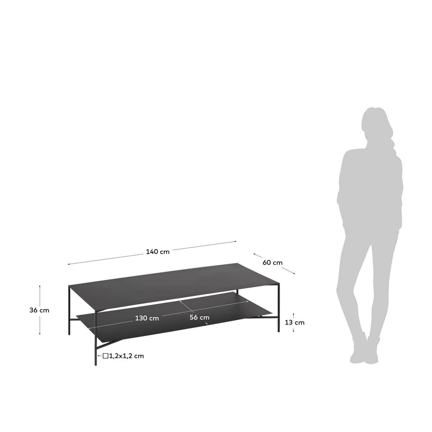 Azisi Couchtisch aus Metall 140 x 60 cm von Kave Home – Bild 4