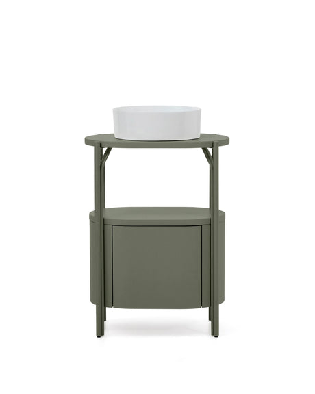 Badezimmermöbel Arely mit Stahlgestell und grün lackiertem MDF, 60 x 40 cm von Kave Home – Produktbild 7