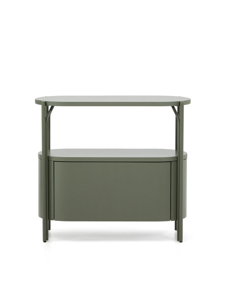 Badezimmermöbel Arely mit Stahlgestell und grün lackiertem MDF, 90 x 40 cm von Kave Home – Produktbild 1