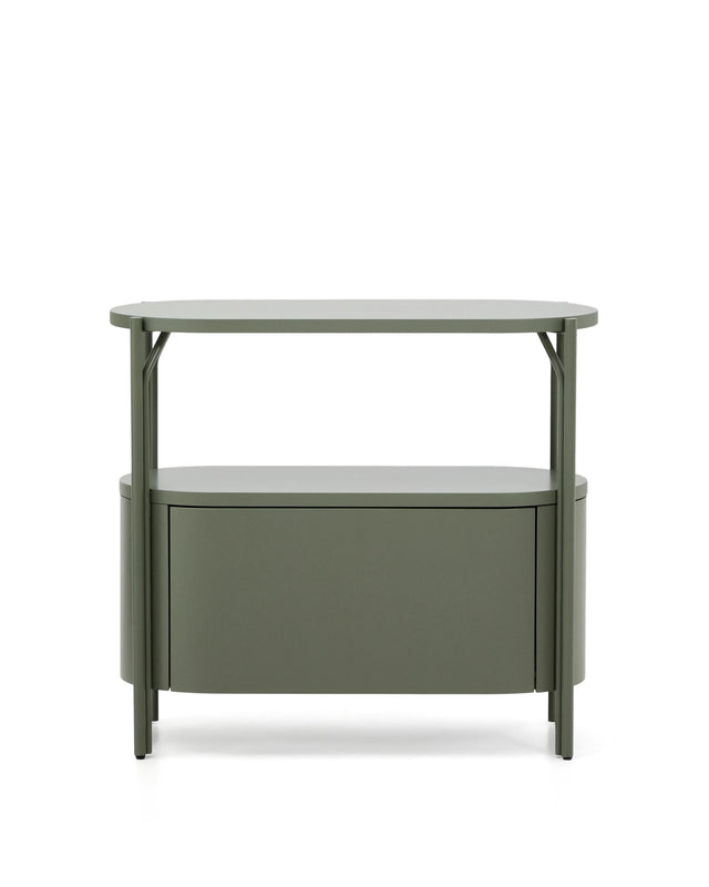 Badezimmermöbel Arely mit Stahlgestell und grün lackiertem MDF, 90 x 40 cm von Kave Home – Produktbild 1
