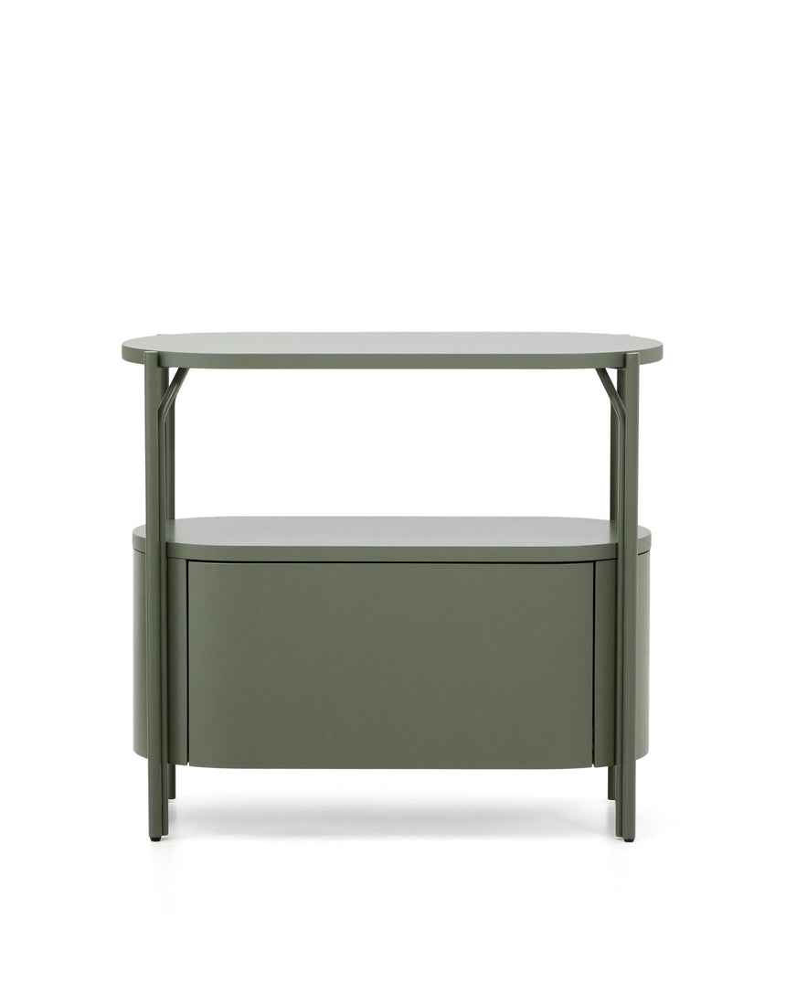 Badezimmermöbel Arely mit Stahlgestell und grün lackiertem MDF, 90 x 40 cm von Kave Home – Produktbild 1
