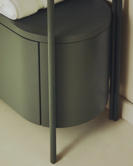 Badezimmermöbel Arely mit Stahlgestell und grün lackiertem MDF, 90 x 40 cm von Kave Home – Produktbild 3