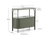 Badezimmermöbel Arely mit Stahlgestell und grün lackiertem MDF, 90 x 40 cm von Kave Home – Produktbild 4