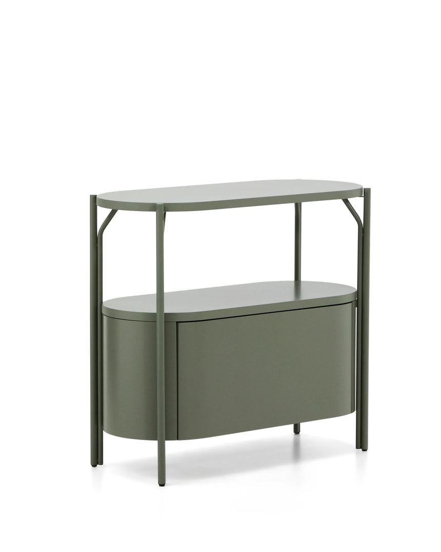 Badezimmermöbel Arely mit Stahlgestell und grün lackiertem MDF, 90 x 40 cm von Kave Home – Produktbild 5