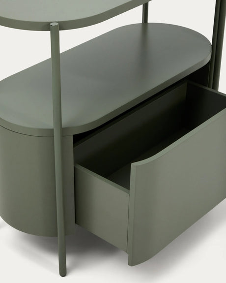 Badezimmermöbel Arely mit Stahlgestell und grün lackiertem MDF, 90 x 40 cm von Kave Home – Produktbild 8