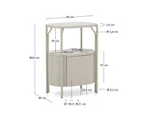 Badezimmermöbel Arely mit Stahlgestell und weiß lackiertem MDF, 60 x 40 cm von Kave Home – Produktbild 4