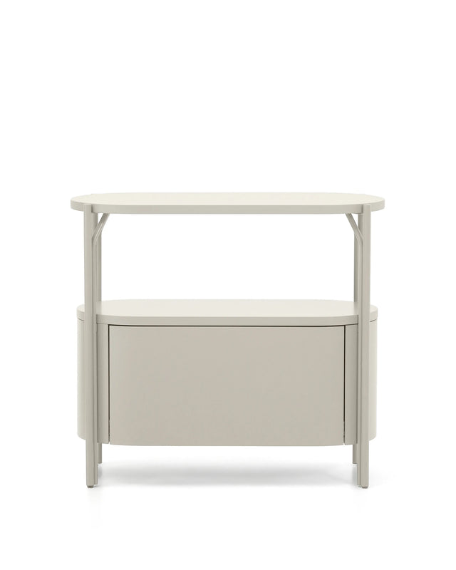 Badezimmermöbel Arely mit Stahlgestell und weiß lackiertem MDF, 90 x 40 cm von Kave Home – Produktbild 1