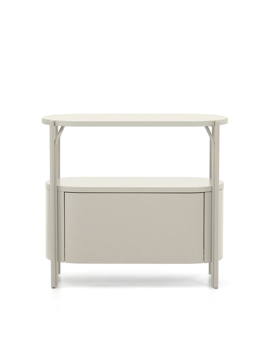 Badezimmermöbel Arely mit Stahlgestell und weiß lackiertem MDF, 90 x 40 cm von Kave Home – Produktbild 1
