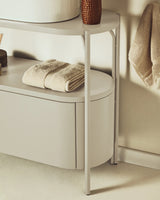 Badezimmermöbel Arely mit Stahlgestell und weiß lackiertem MDF, 90 x 40 cm von Kave Home – Produktbild 3