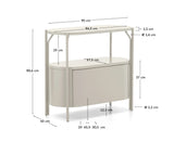Badezimmermöbel Arely mit Stahlgestell und weiß lackiertem MDF, 90 x 40 cm von Kave Home – Produktbild 4
