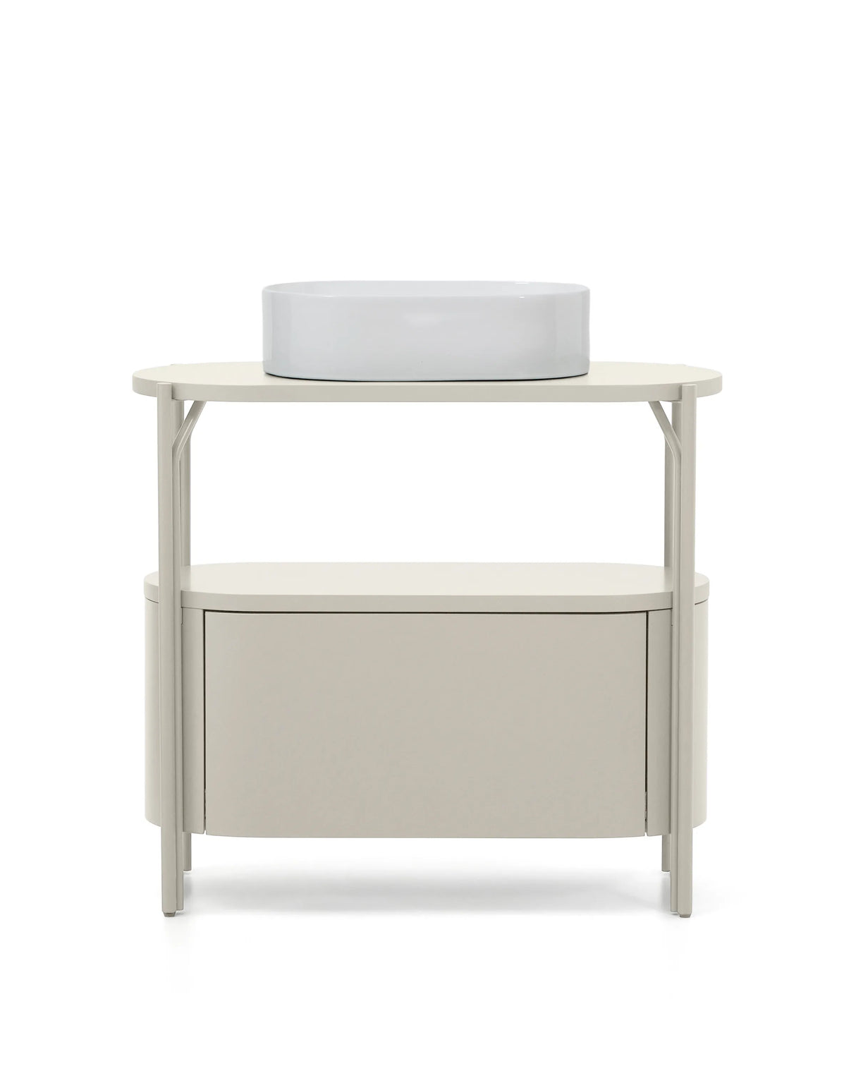 Badezimmermöbel Arely mit Stahlgestell und weiß lackiertem MDF, 90 x 40 cm von Kave Home – Produktbild 6